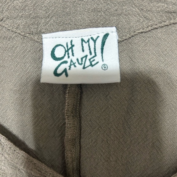 Oh My Gauze! Khaki Tank Top L/XL - delicious looking top of cotton - - Picture 5 of 10